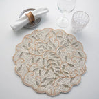 Beaded Botanical Petal Placemat - Set of 4