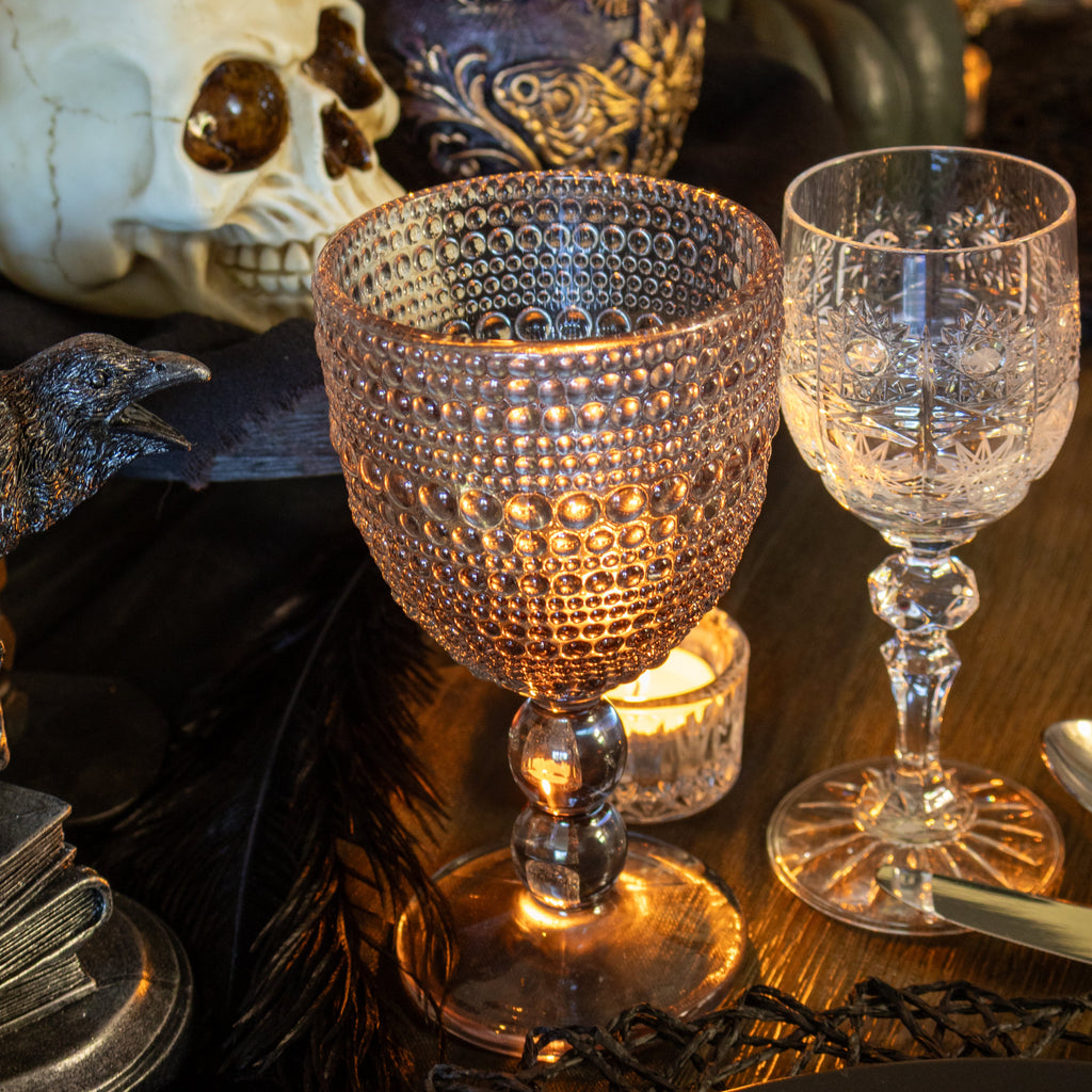 Rippled Glass Goblet
