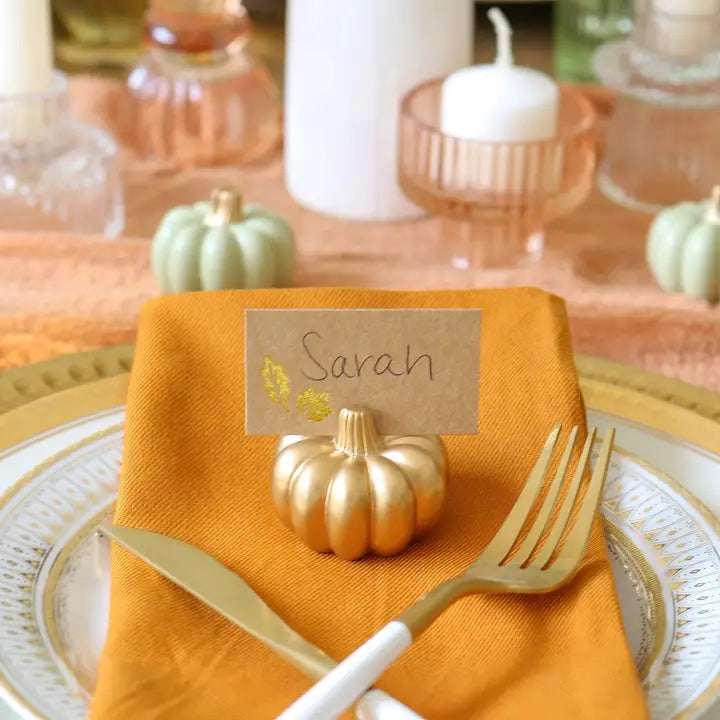 Pumpkin Placecard Holders - Set of 4