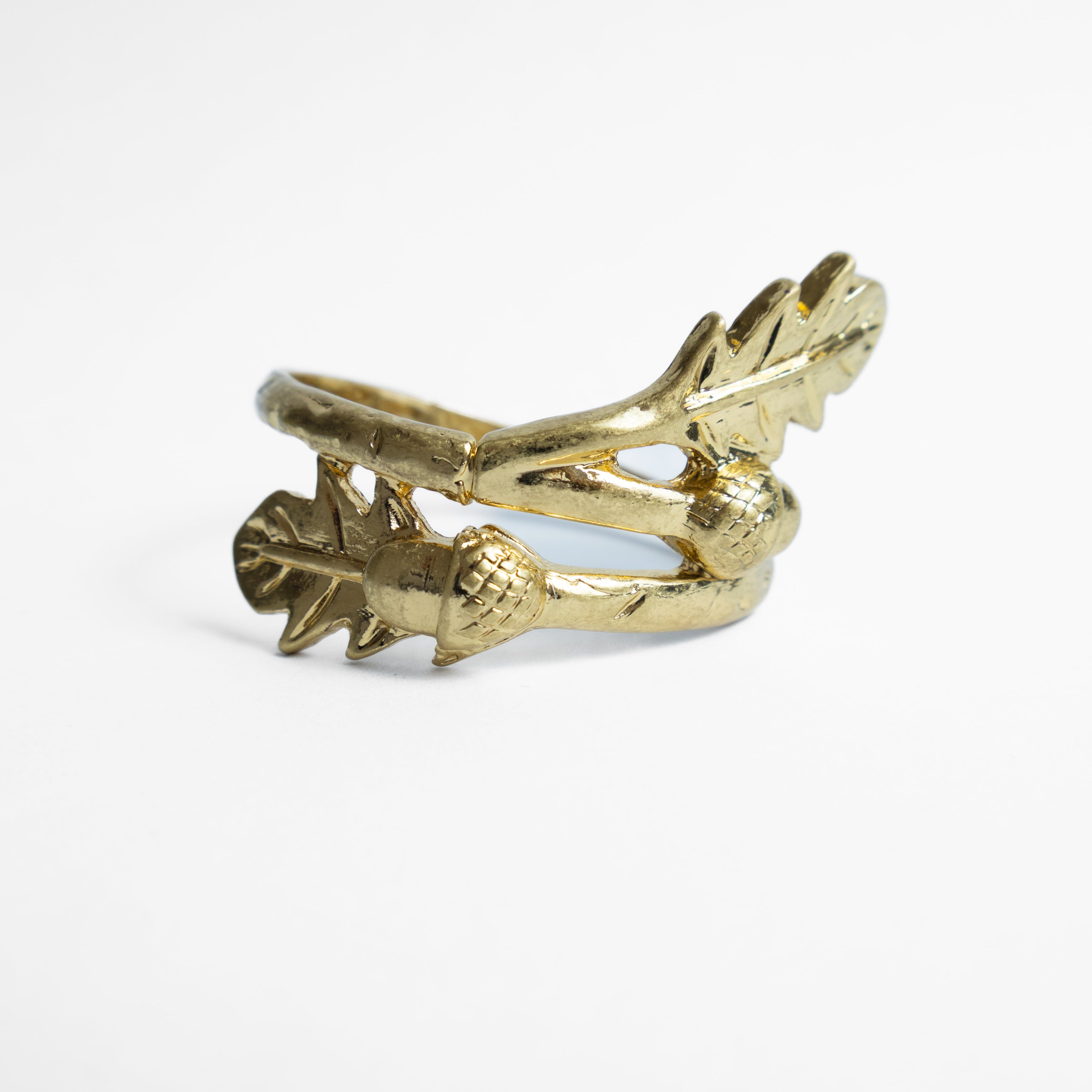 Acorn Branch Napkin Rings - Set of 4