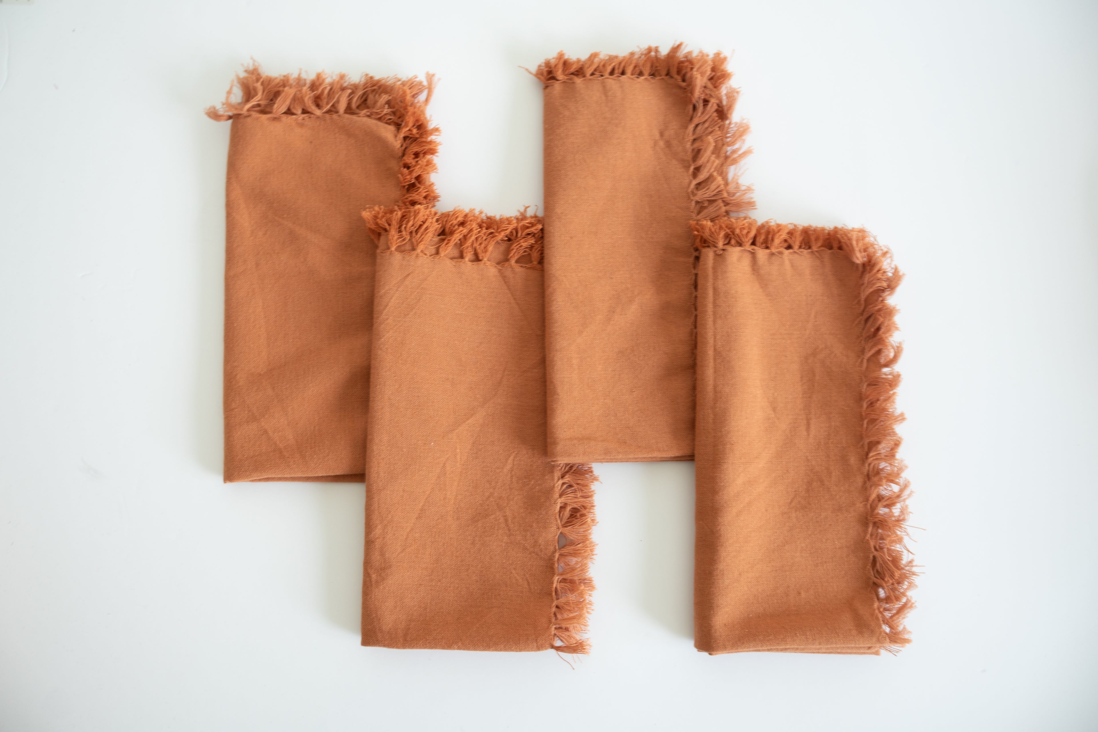 Rustic Fringe Napkins - Set of 4