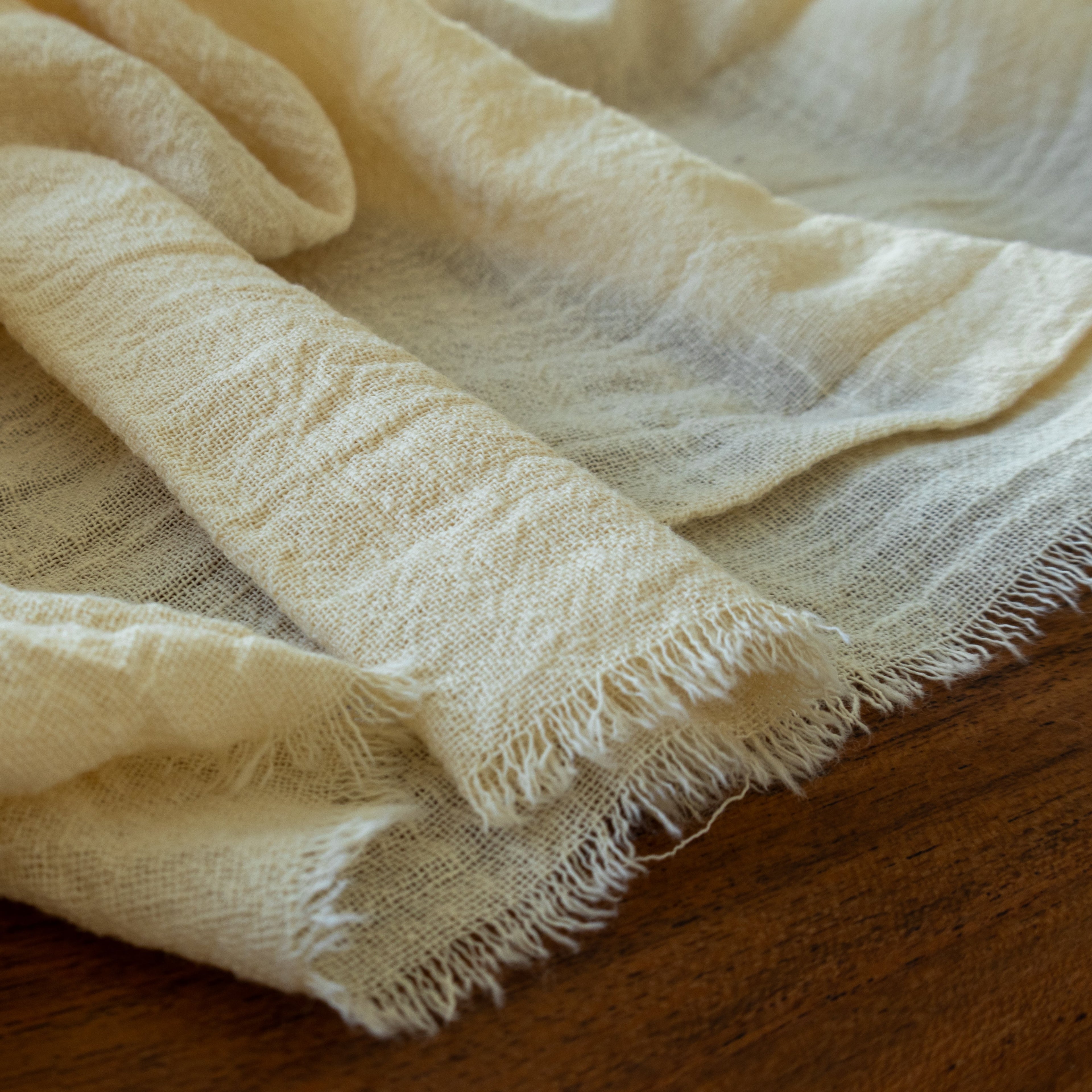 Off White Linen Table Runner