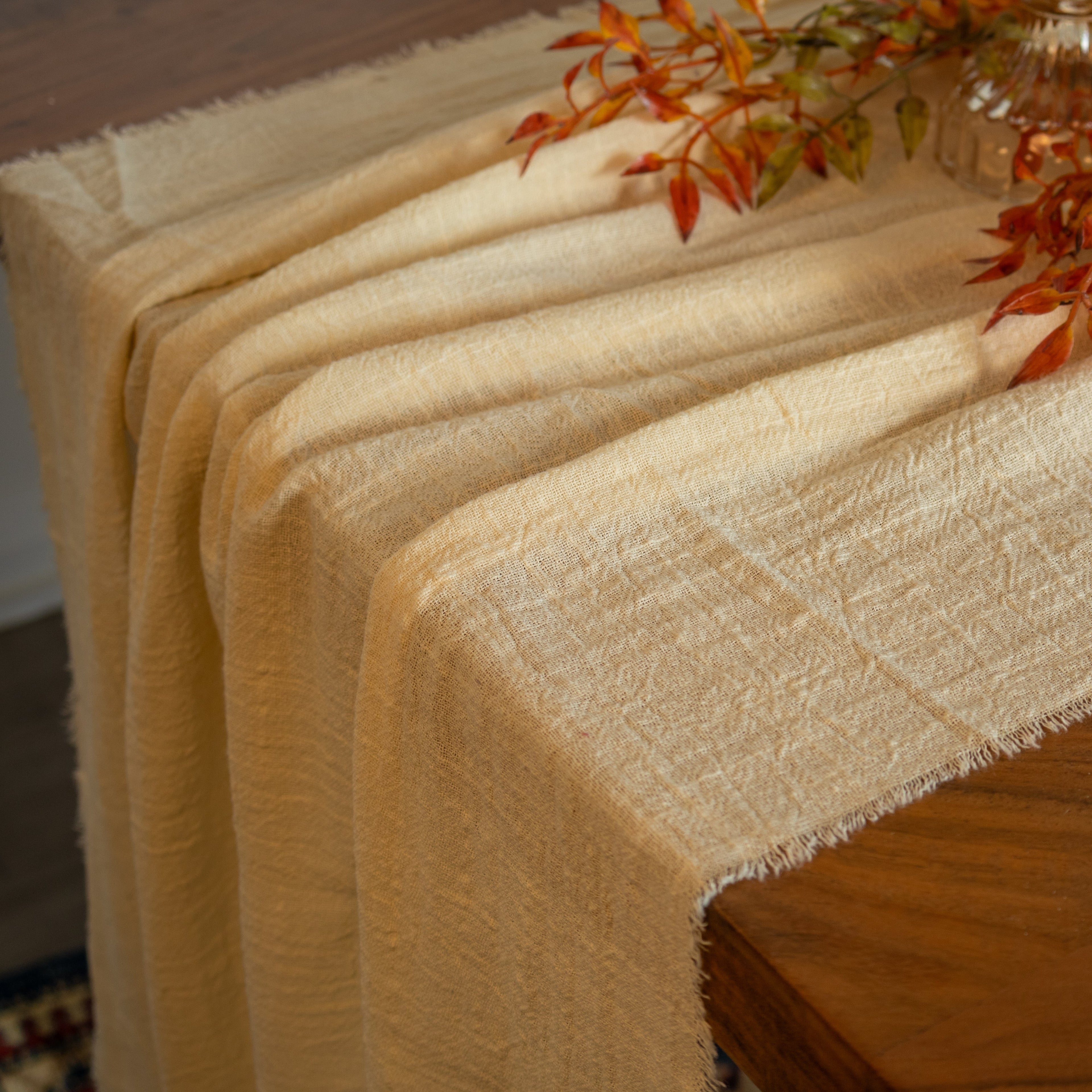 Off White Linen Table Runner