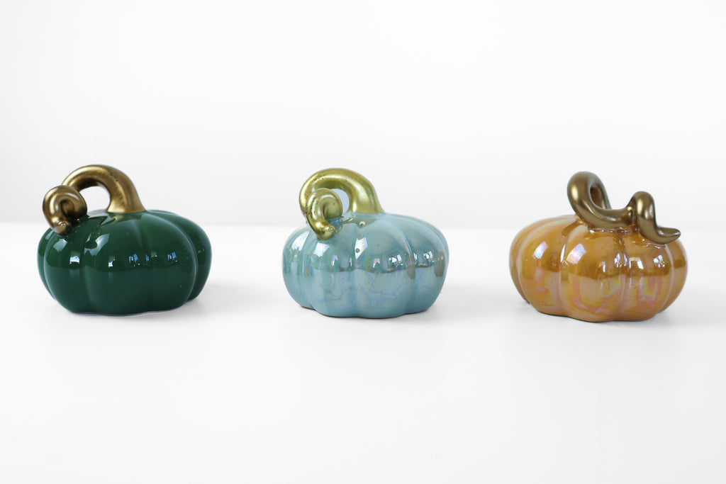 Ceramic Pumpkins - Set of 2