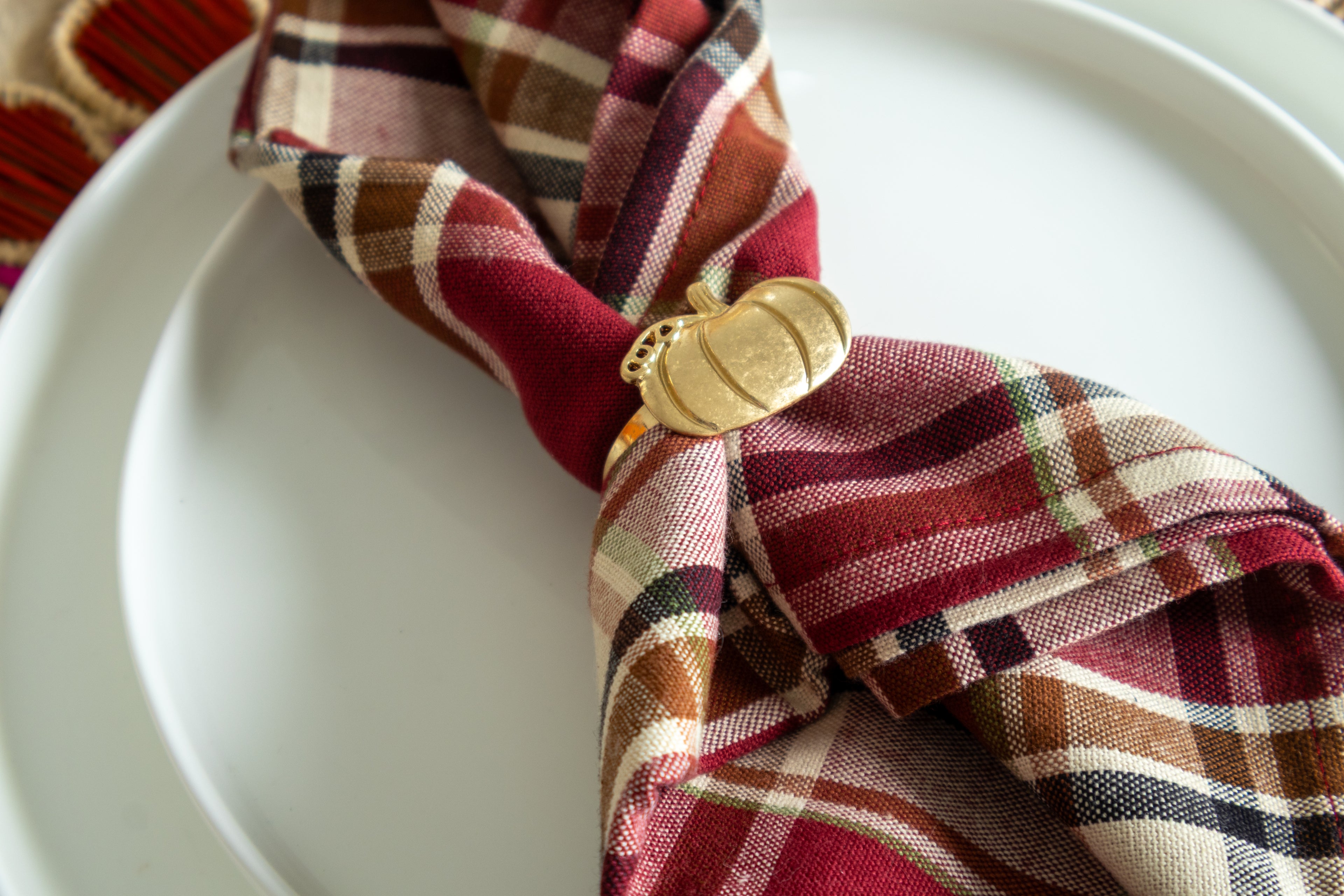 Gold Pumpkin Napkin Ring