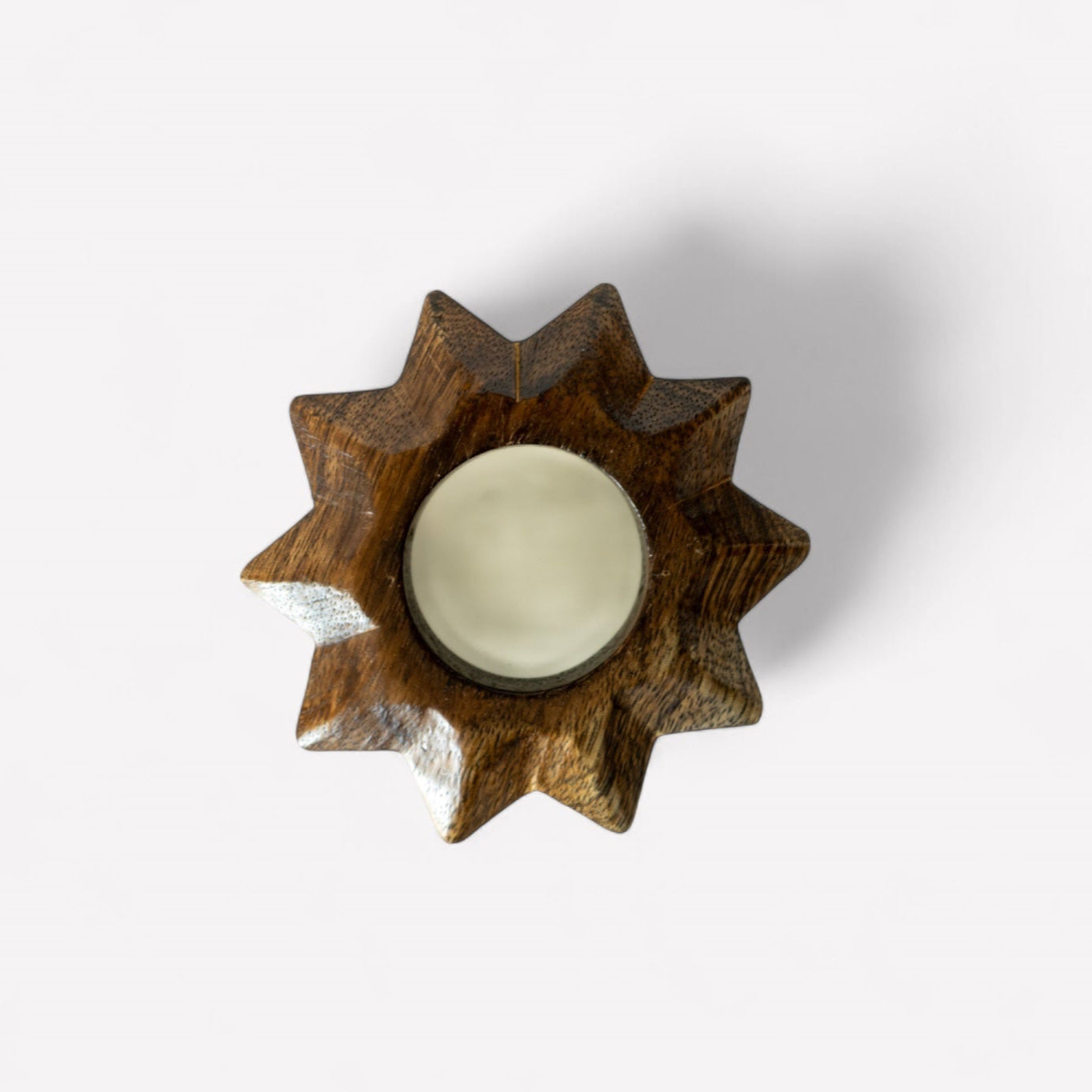 Sunburst Wood Napkin Ring - Set of 4