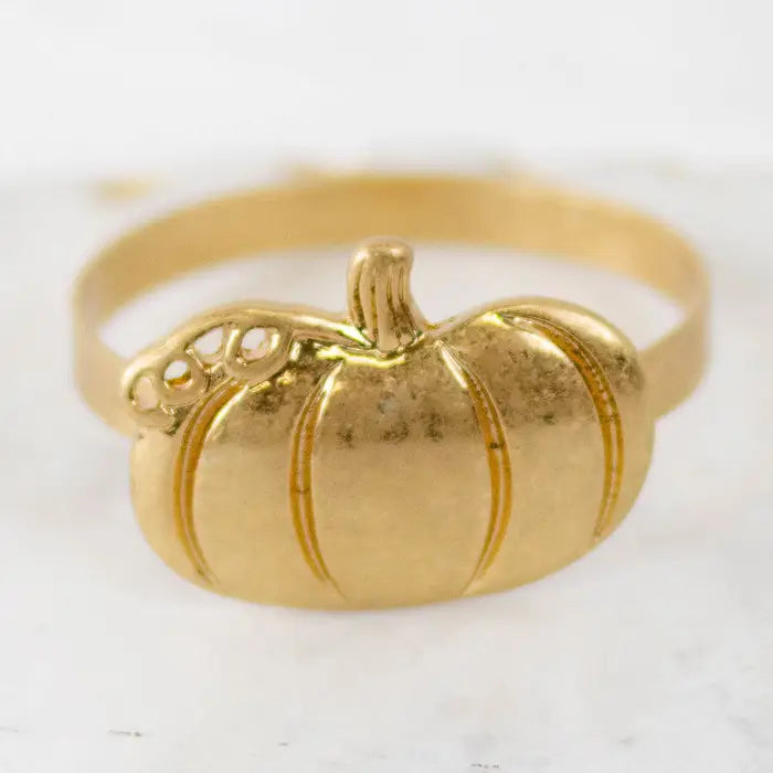 Gold Pumpkin Napkin Ring