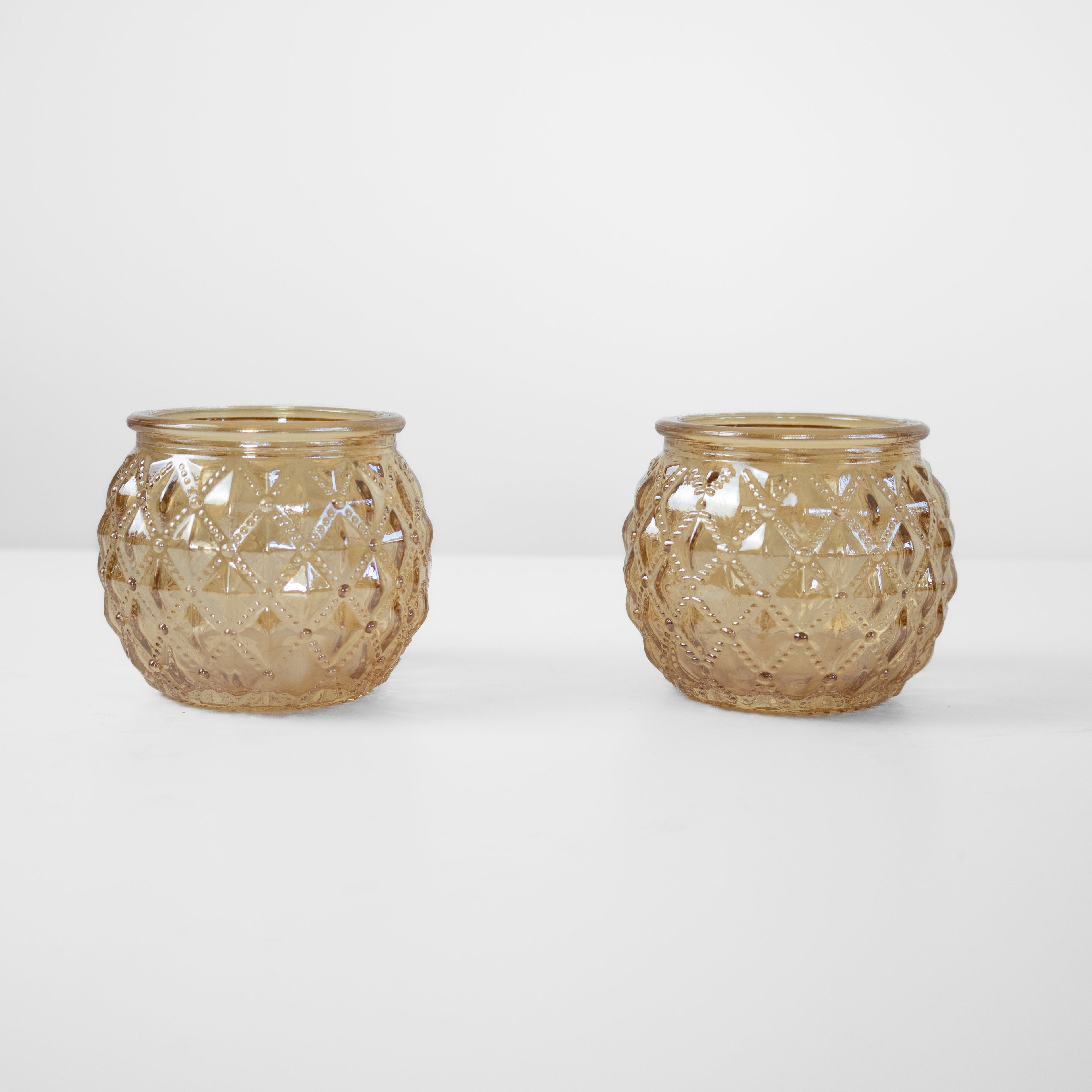 Bohemian Votive Glass Candle Holder | Set of 4